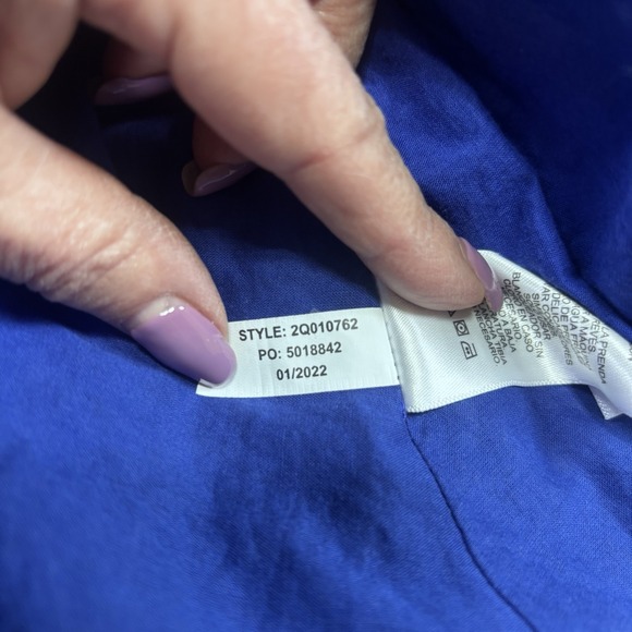 Vineyard Vines Floral Ruffle Sleeve Mini Dress Sz S Ocean Reef Blue Smocked EUC - Picture 9 of 9